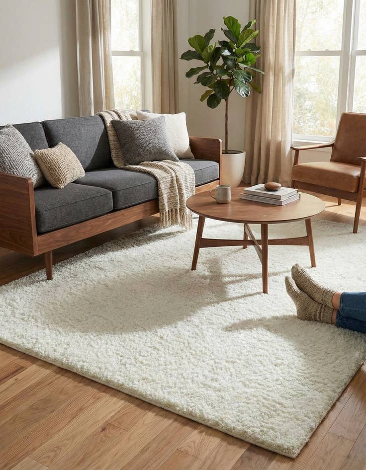 Detail image of 6' x 9' Soft Solid Shag Rug