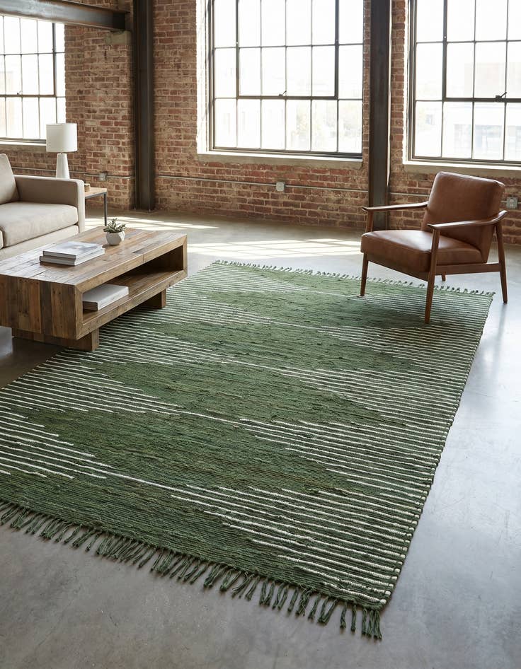 Detail image of 7' 10 x 10' Hand Woven Chindi Cotton Rug