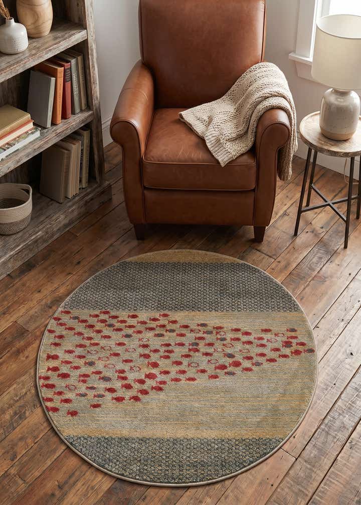 3' x 3' Kashkuli Gabbeh Round Rug