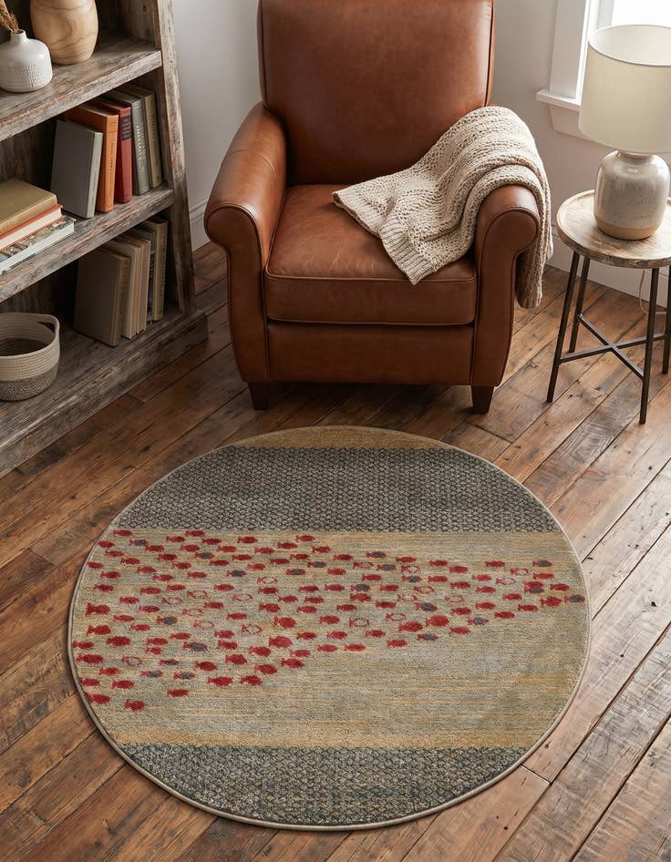 Detail image of 3' x 3' Kashkuli Gabbeh Round Rug