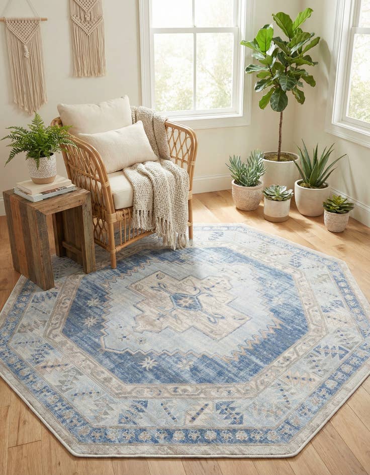 Detail image of 5' 3 x 5' 3 Whitney Octagon Rug