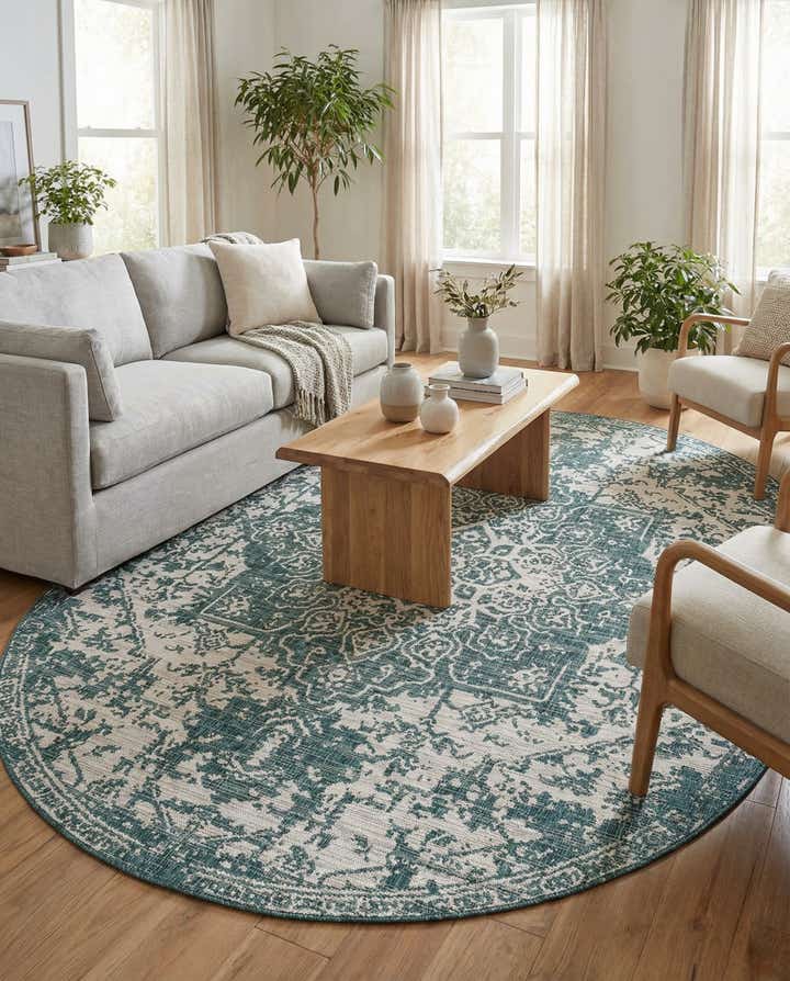 7' 10 x 10' Easy-Clean Jill Zarin Dubai Indoor / Outdoor Oval Rug