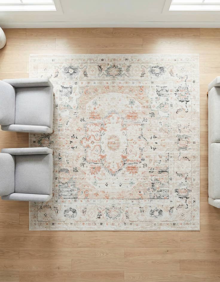 Detail image of 6' x 6' Madeline Vintage Square Rug