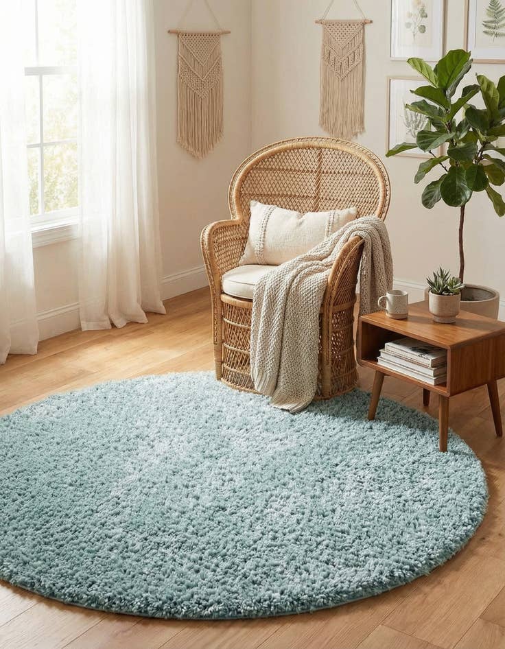 Detail image of 7' 10 x 7' 10 Zermatt Shag Round Rug