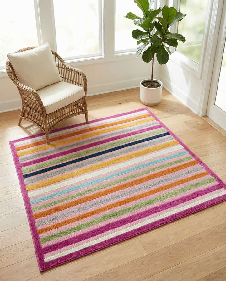 5' 3 x 5' 3 Easy-Clean Aruba Indoor / Outdoor Square Rug