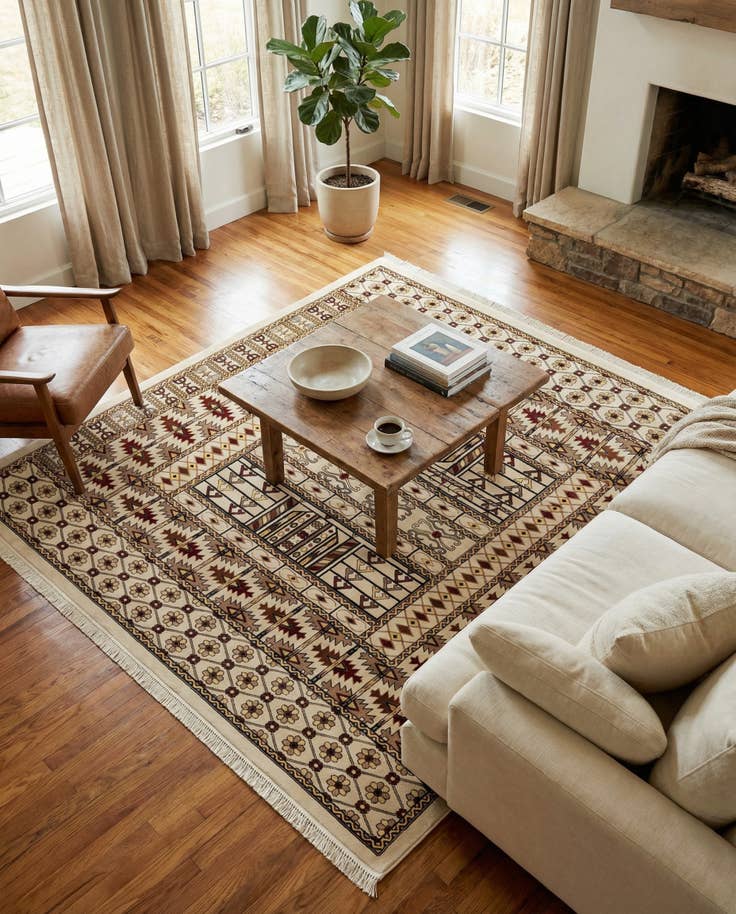 Detail image of 10' x 10' Bokhara Square Rug