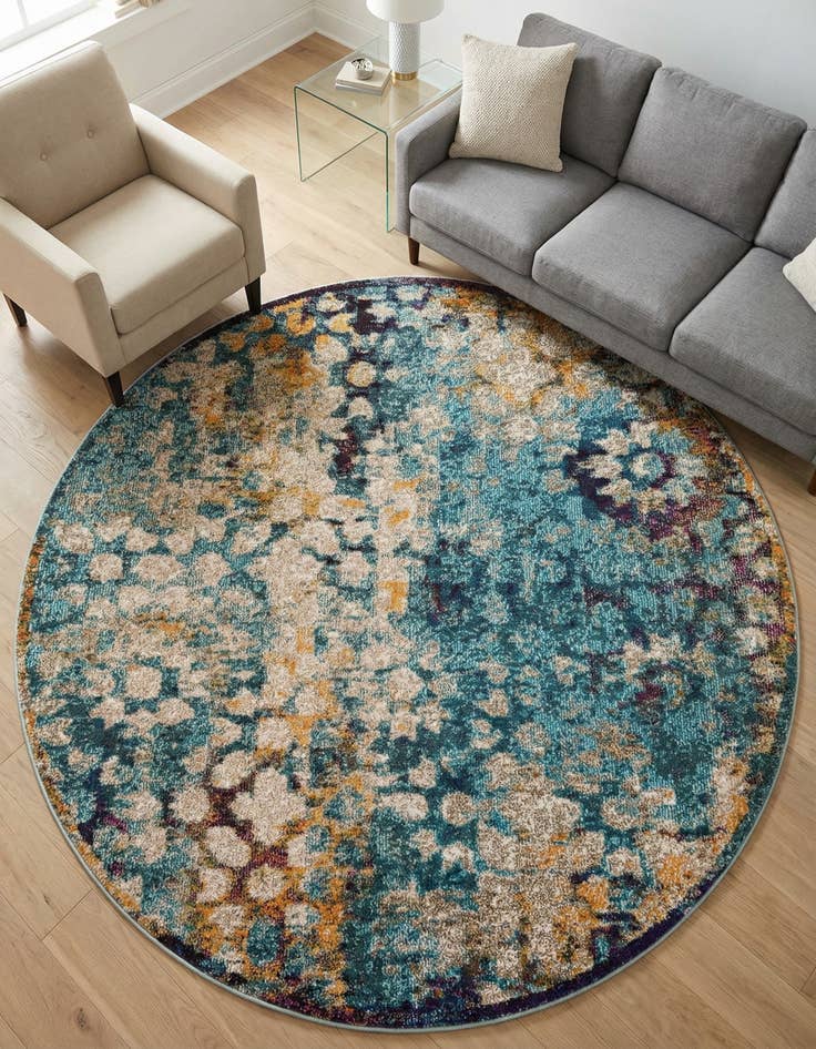 Detail image of 6' x 6' Washable Carnevale Round Rug
