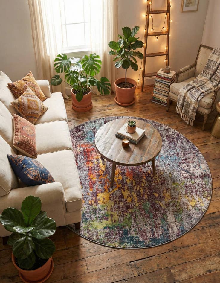 Detail image of 7' x 7' Starlight Round Rug