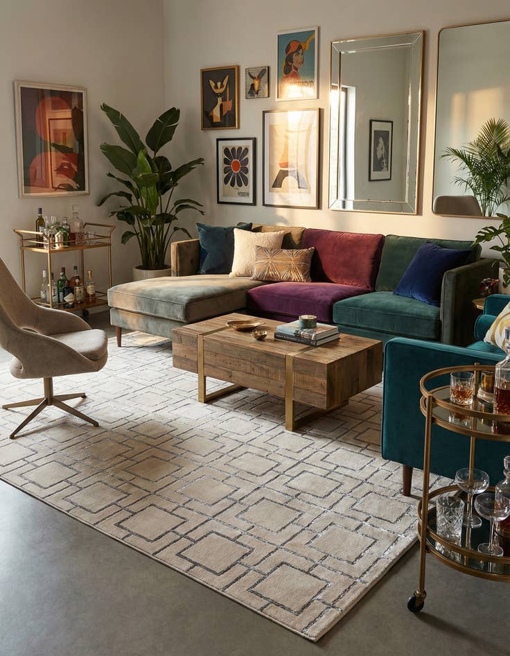 Detail image of 9' x 12'  Marilyn Monroe&trade; Glam Deco Rug