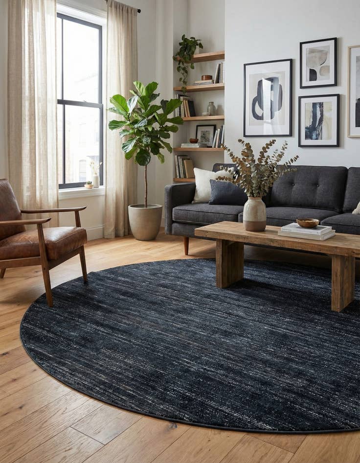 Detail image of Jill Zarin 8' x 8' Uptown Madison Avenue Round Rug