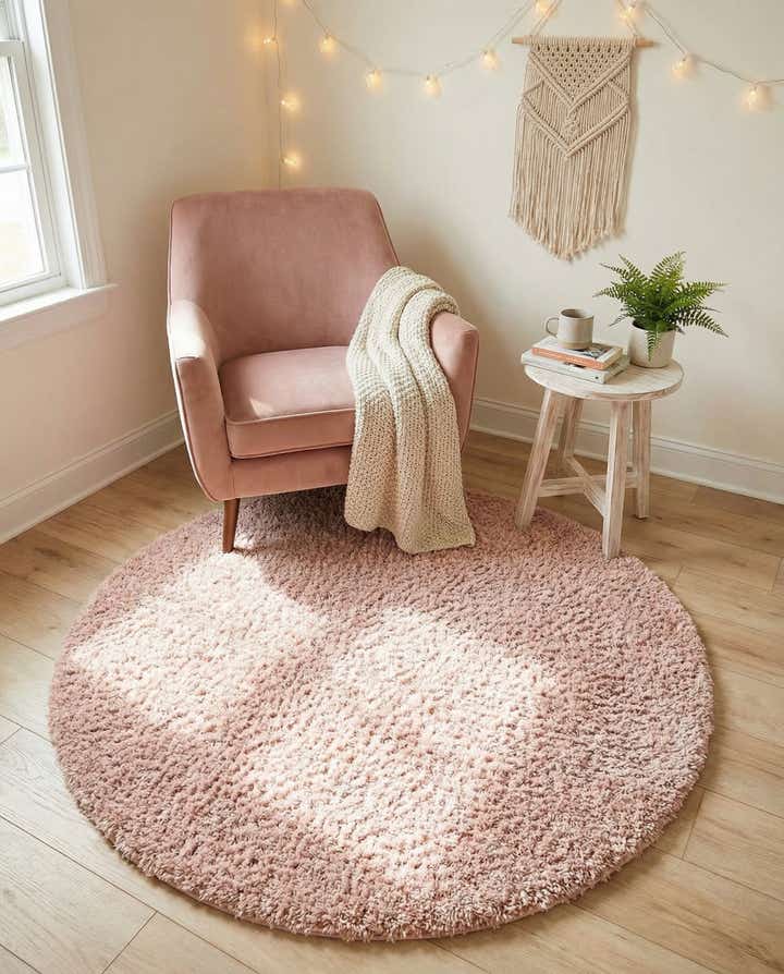 4' x 4' Zermatt Shag Round Rug