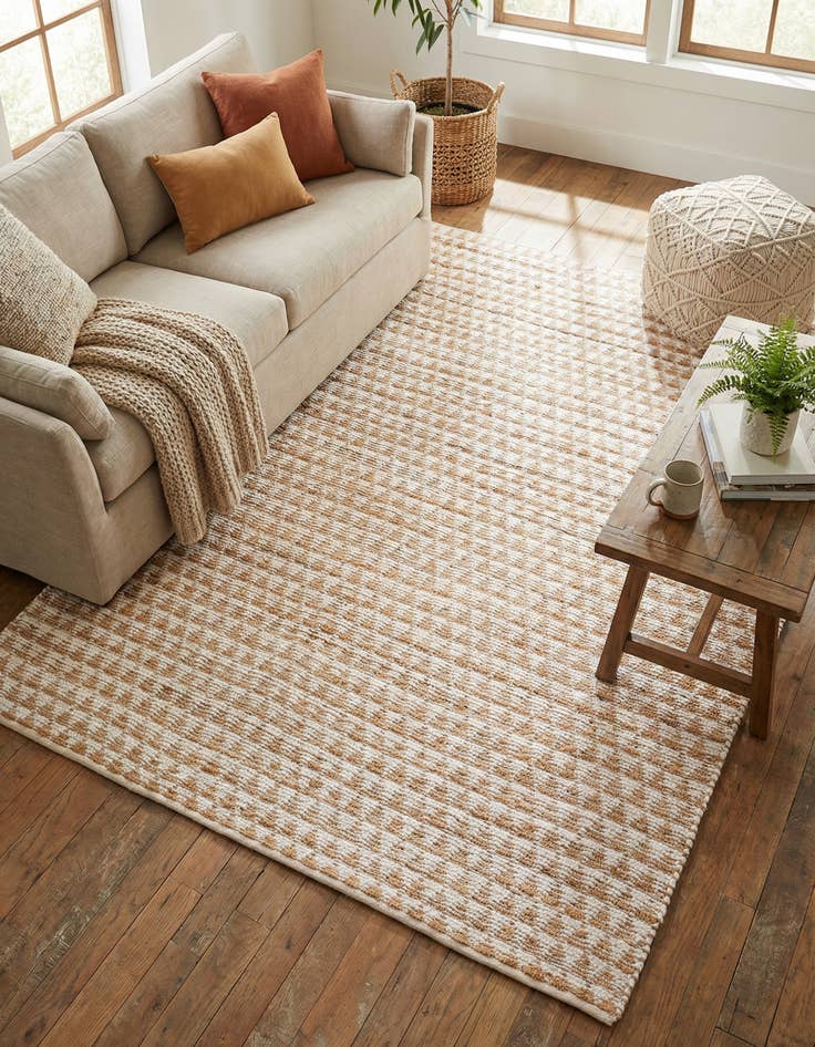 Detail image of 8' x 11'  Hand Woven Chindi Jute Rug