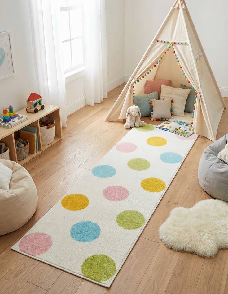 Detail image of 2' x 6' Whimsy Kids Runner Rug