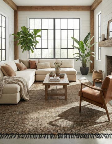 10' x 14' 1 Hand Woven Braided Jute Rug