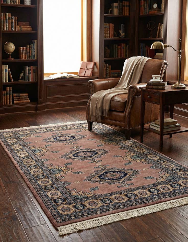 Detail image of 4' 4 x 7' 1 Hand Knotted Bokhara Oriental Rug