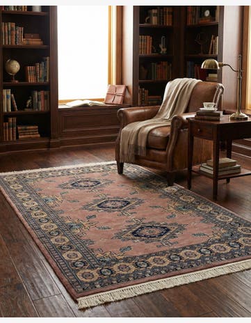 4' 4 x 7' 1 Hand Knotted Bokhara Oriental Rug