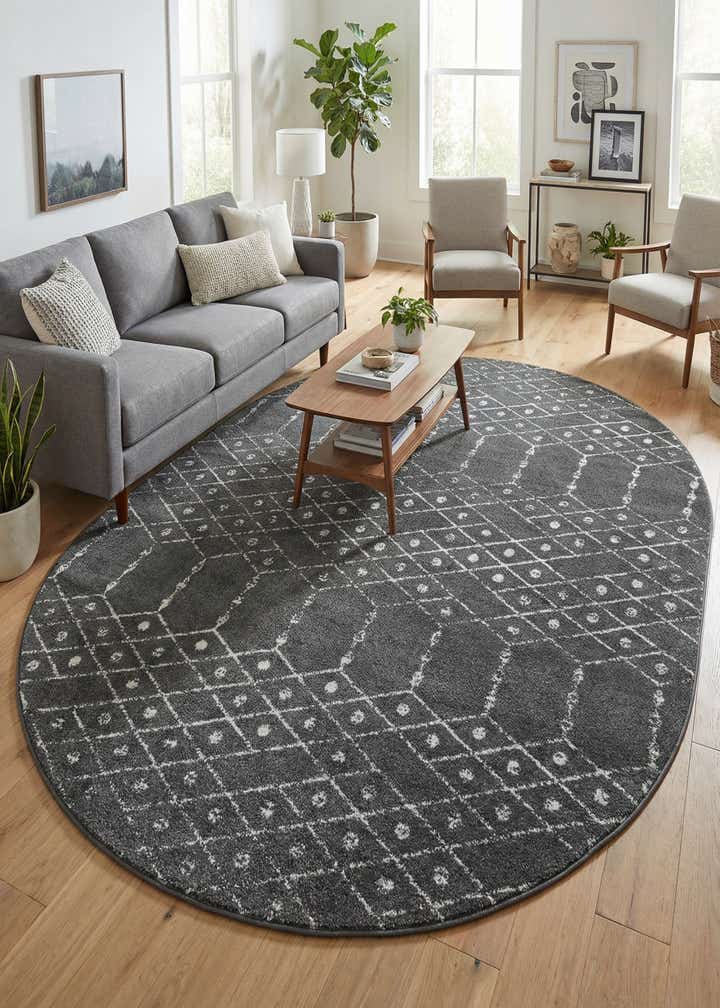 7' 10 x 10' Paxon Trellis Oval Rug