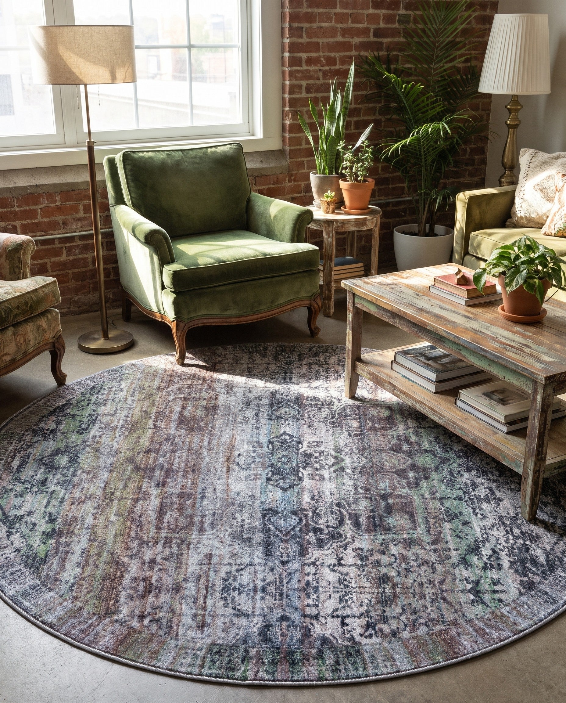 185cm x 185cm Renaissance Round Rug