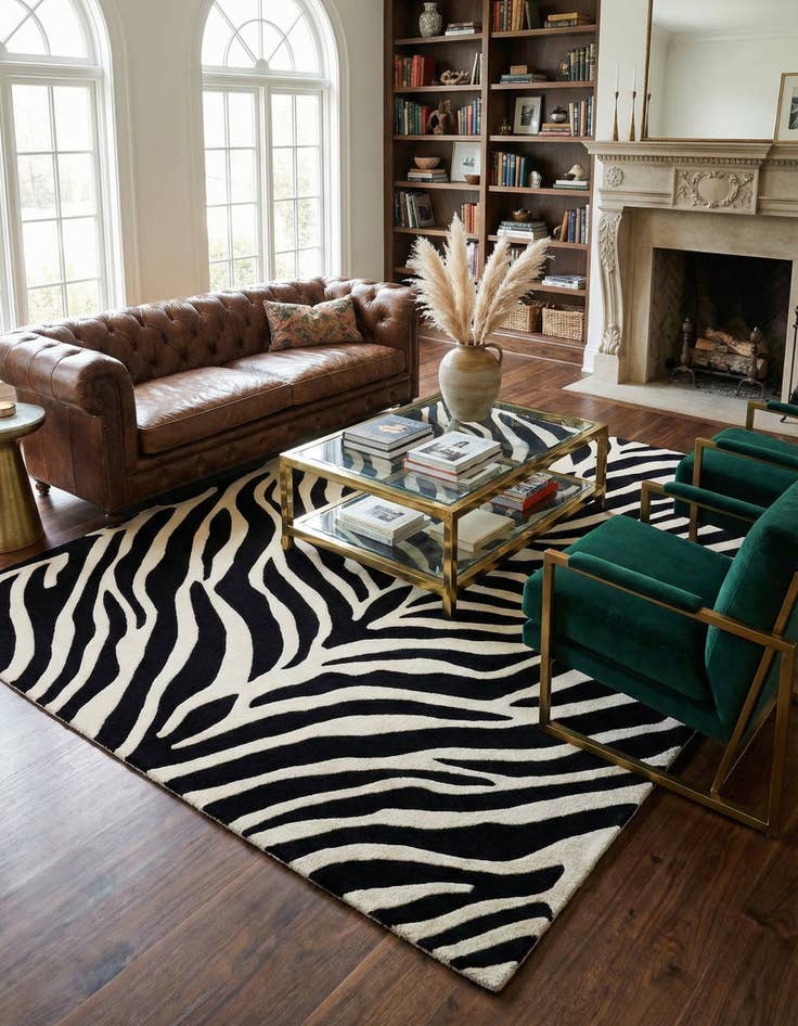 Detail image of 7' 10 x 10' Hand Tufted Safari Wool Rug