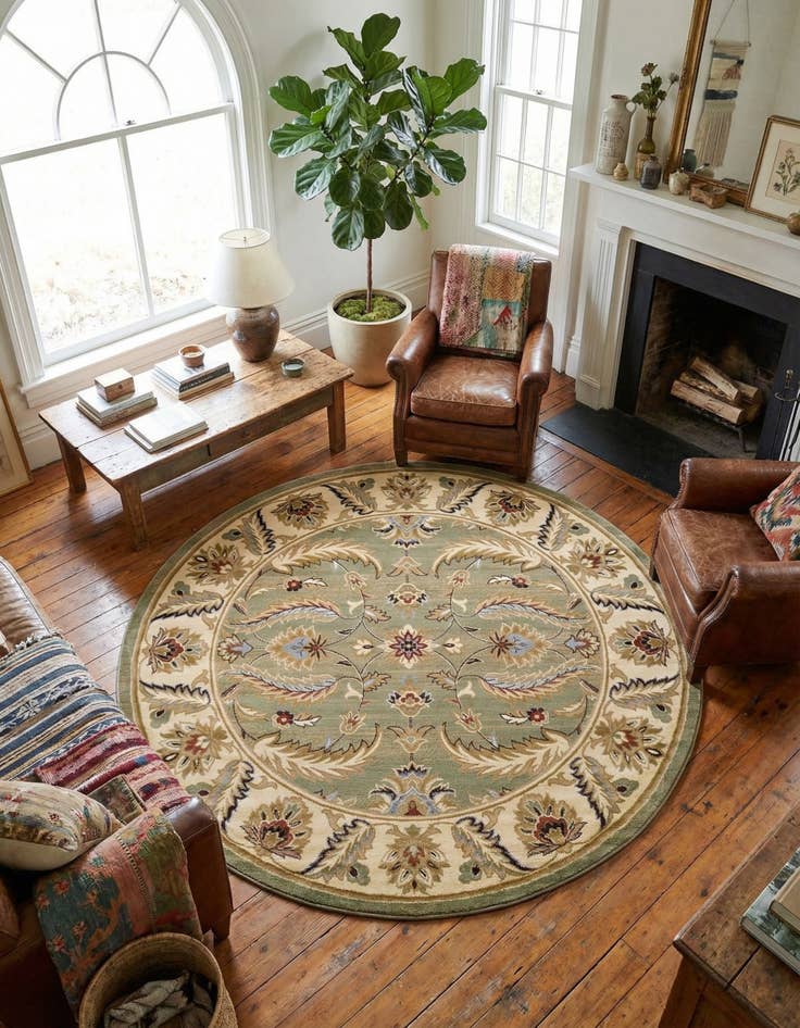 Detail image of 7' 10 x 7' 10 Aditi Round Rug