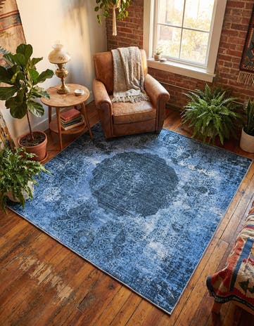 5' x 5' Washable Yara Square Rug