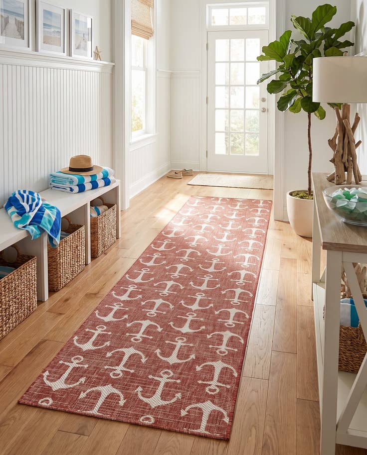 Detail image of 2' 7 x 12' Easy-Clean Coastal Indoor / Outdoor Runner Rug