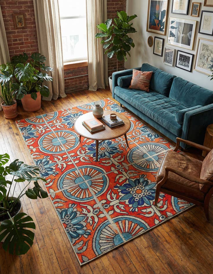 Detail image of 7' x 10'  Washable Casablanca Rug