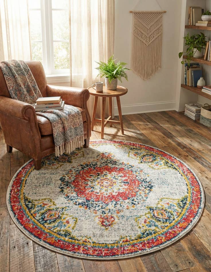 Detail image of 4' x 4' Carrington Round Rug