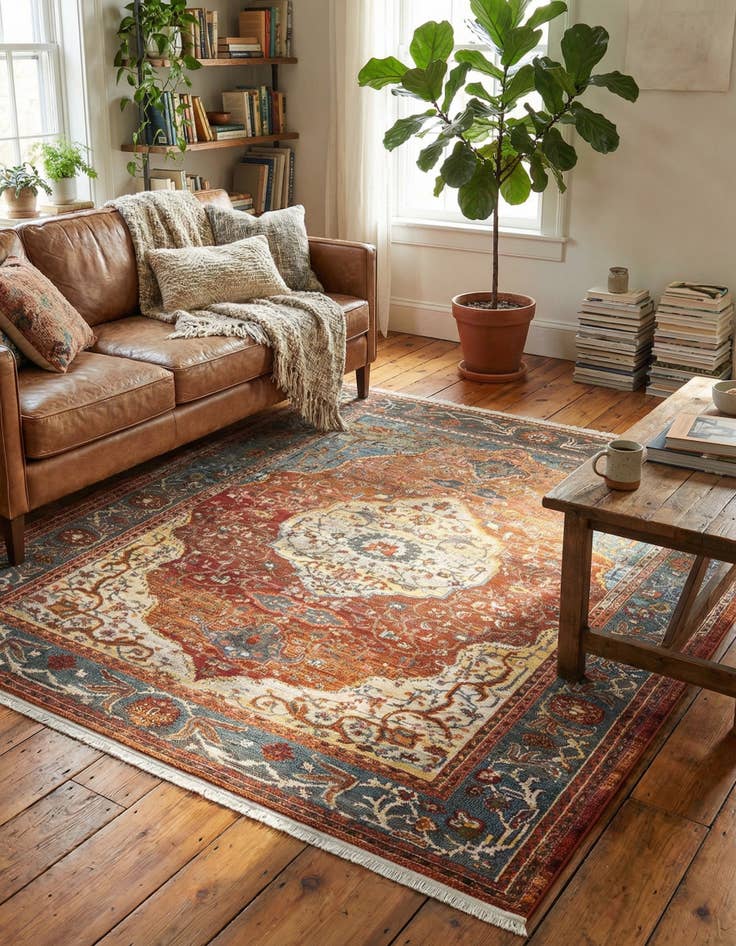 Detail image of 7' 10 x 7' 10 Santiago Square Rug