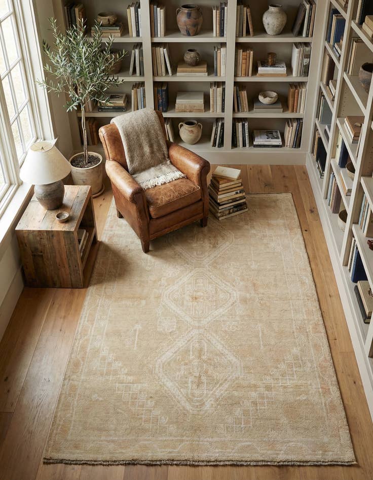 Detail image of 5' x 6' 9 Hand Knotted Oushak Wool Rug