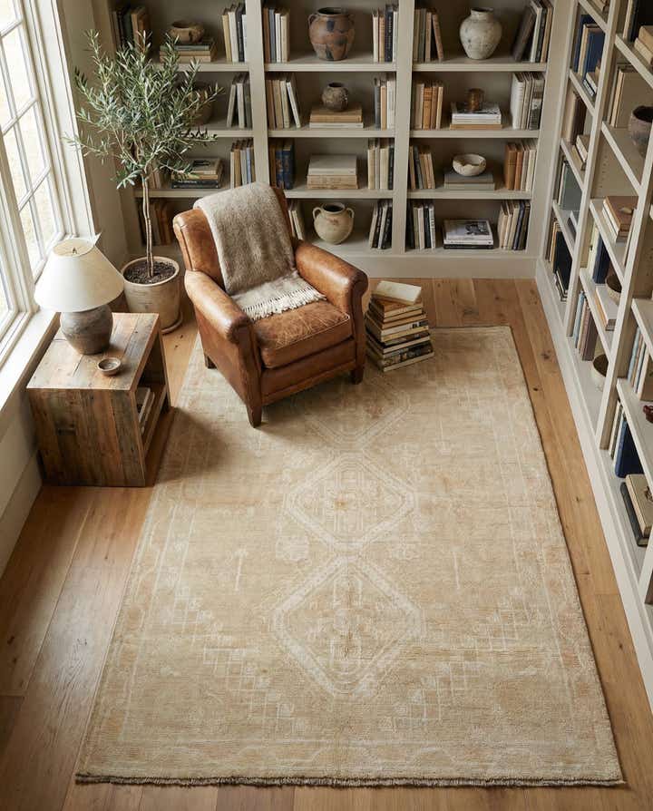 5' x 6' 9 Hand Knotted Oushak Wool Rug