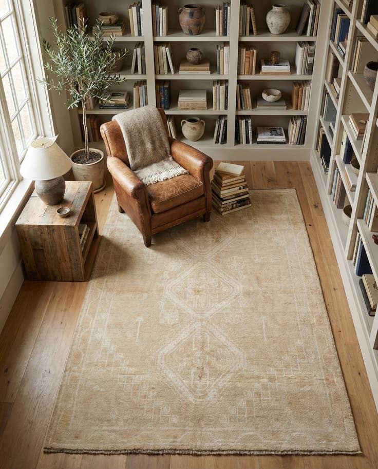 Detail image of 5' x 6' 9 Hand Knotted Oushak Wool Rug