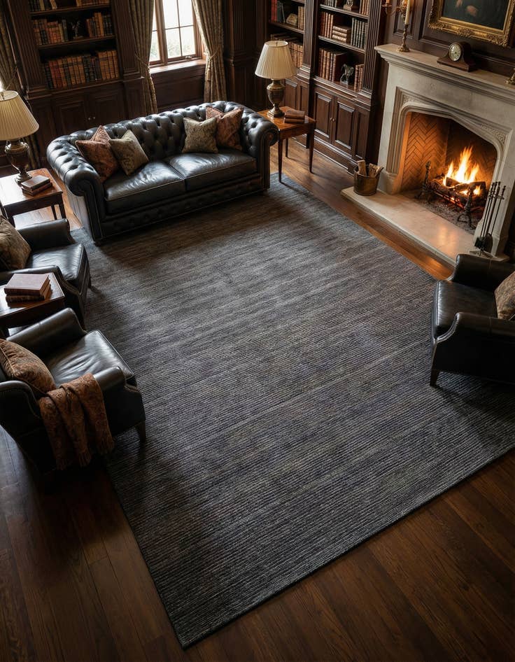 Detail image of 7' 10 x 11' Hand Woven Jill Zarin English Manor Farmhouse Wool Rug