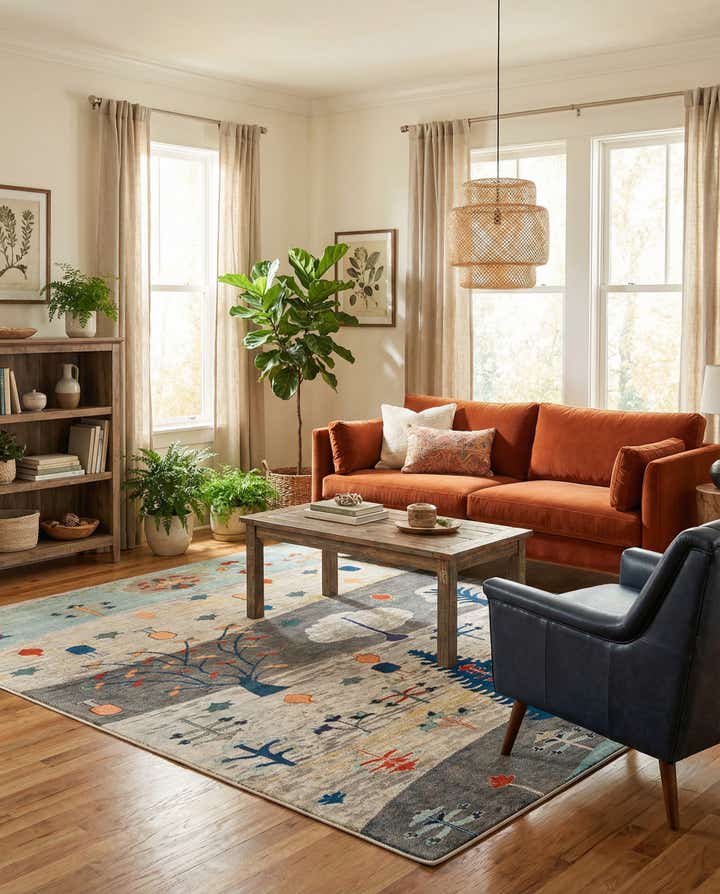 9' 10 x 9' 10 Washable Vivid Square Rug