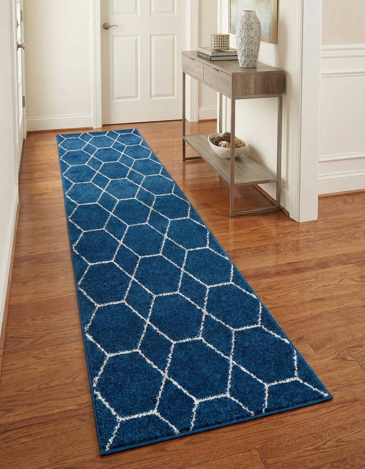 Detail image of 2' x 13' Trellis Frieze Runner Rug