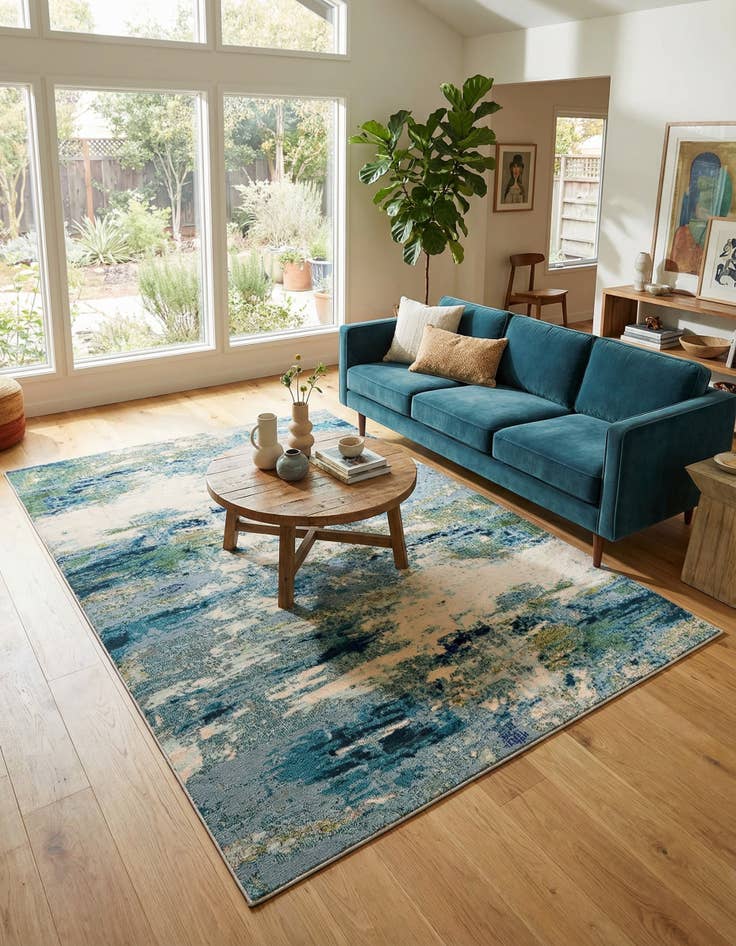 Detail image of 7' x 10'  Washable Spectrum Rug