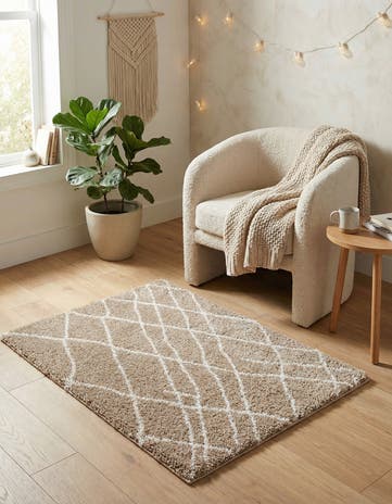 Khaki Soft Touch Shag Rug