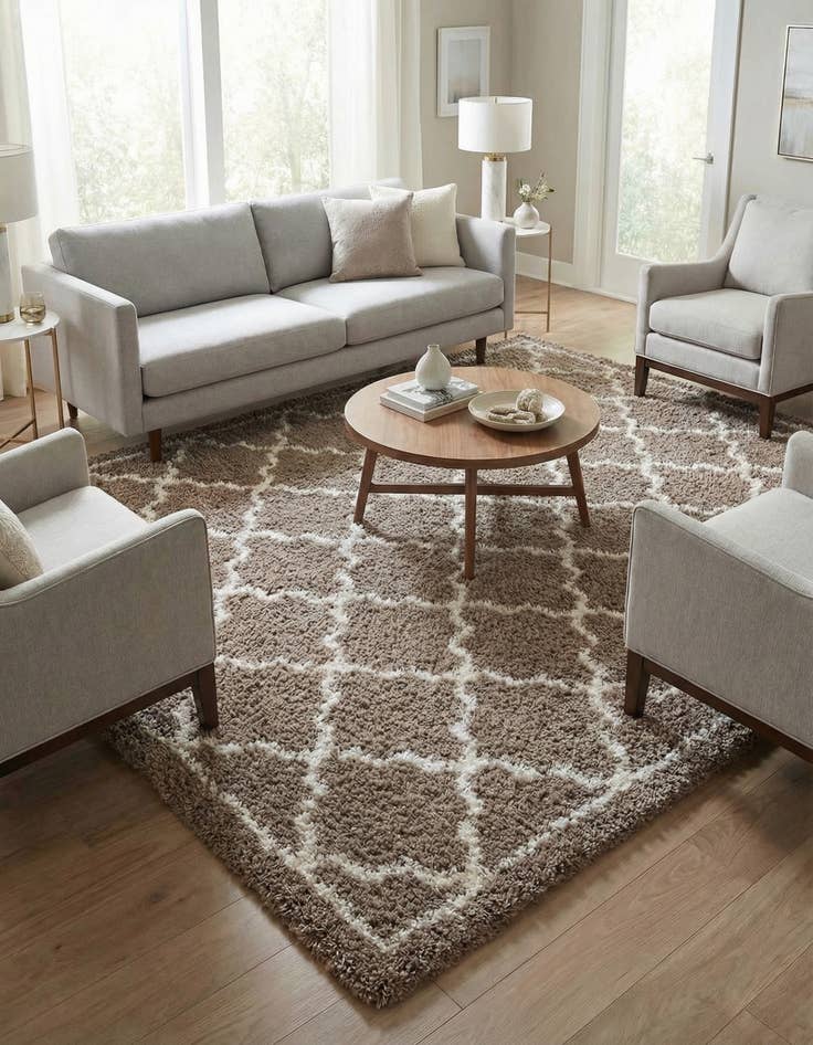 Detail image of 8' x 8' Infinity Shag Square Rug