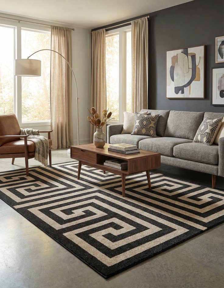 Detail image of 7' x 10' Greek Key Rug