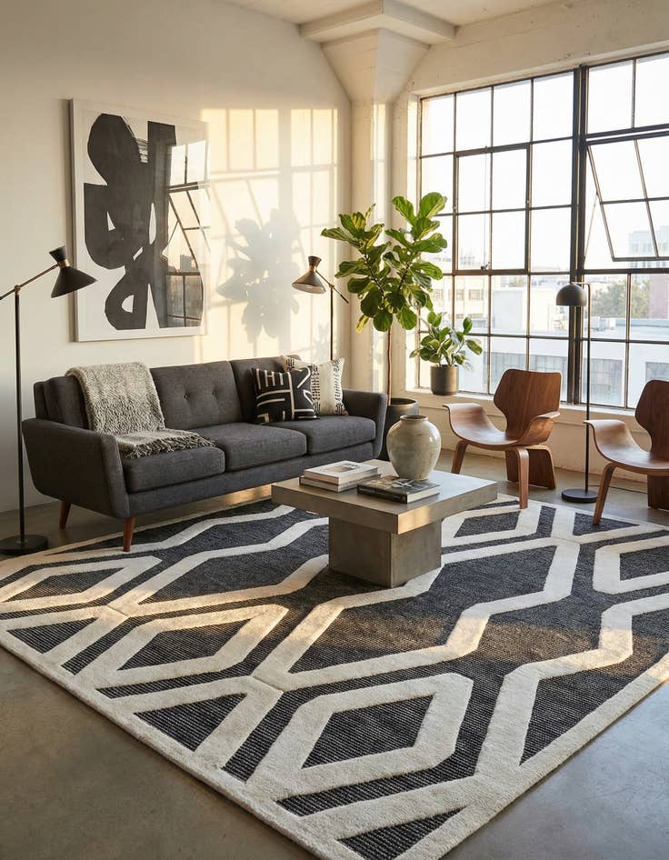 Detail image of 10' x 10' Prismatic Square Rug