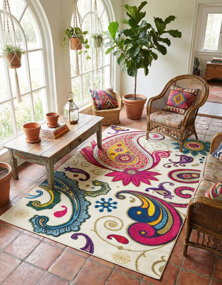 Detail image of 6' x 9' Washable Hyacinth Rug