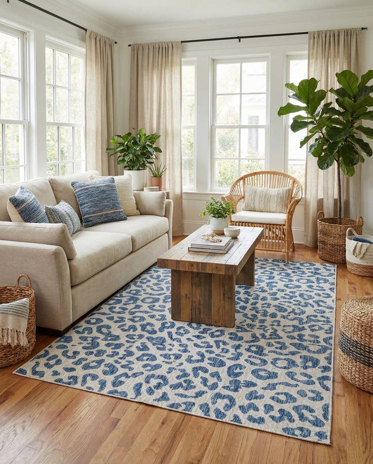 Detail image of 5' 3 x 8' Easy-Clean Safari Indoor / Outdoor Rug