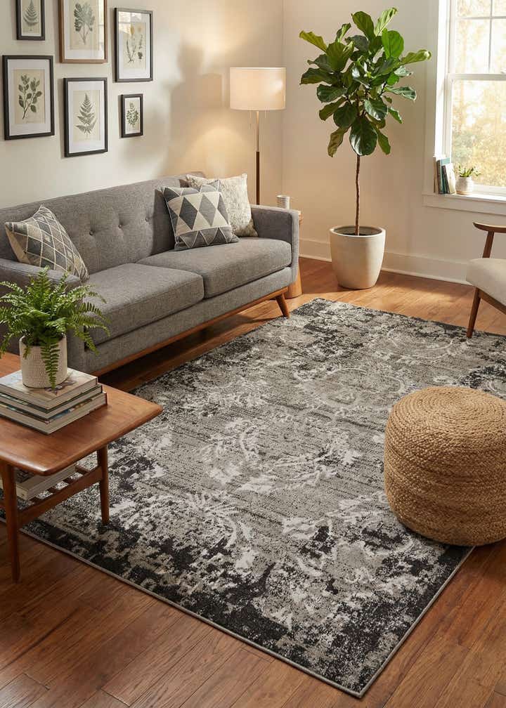 5' x 8' Easy-Clean Botanical Indoor / Outdoor Rug