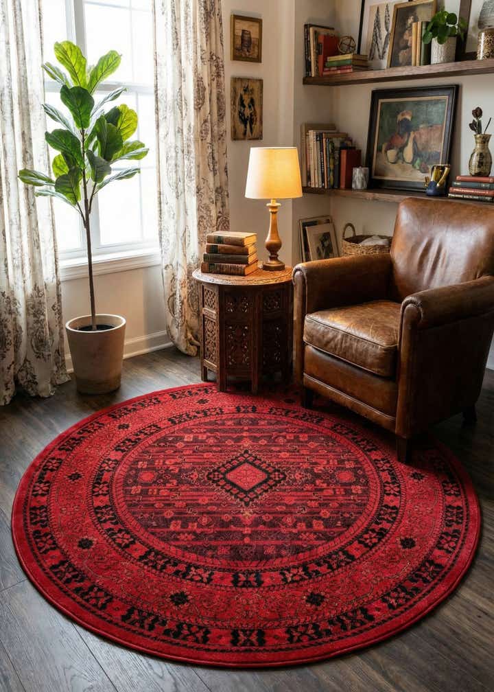 5' 3 x 5' 3 Bokhara Round Rug