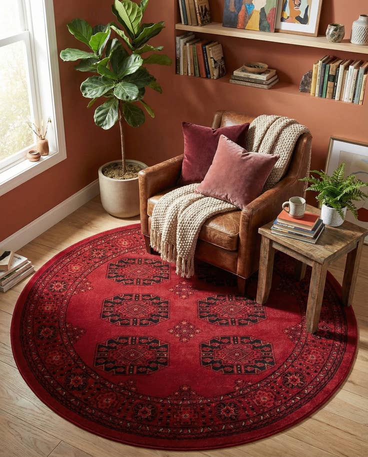 Detail image of 4' 1 x 4' 1 Bokhara Round Rug