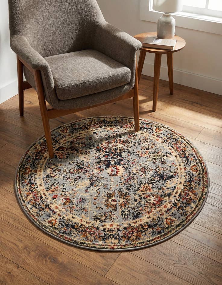 Detail image of 3' x 3' Saturn Round Rug