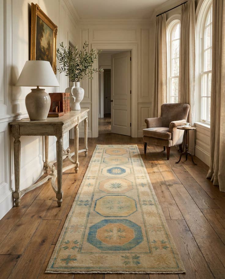 Detail image of 2' 11 x 10' 1 Hand Knotted Oushak Wool Runner Rug