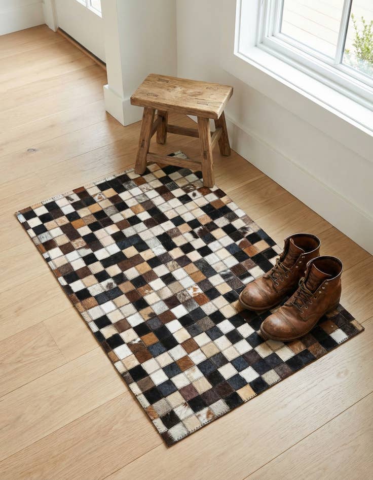 Detail image of 2' x 3' Cowhide Leather Rug