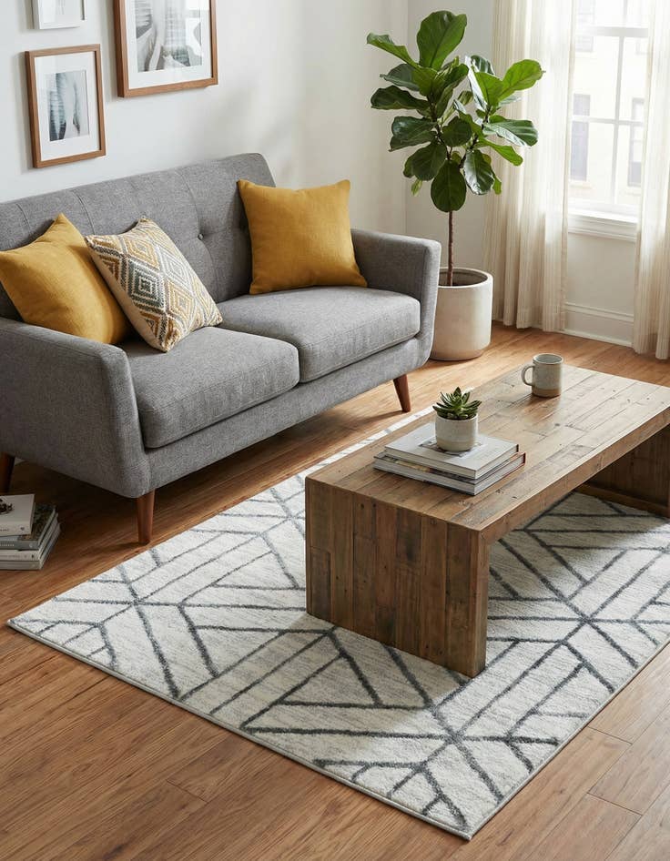 Detail image of 3' 3 x 5' 3 Lattice Trellis Rug