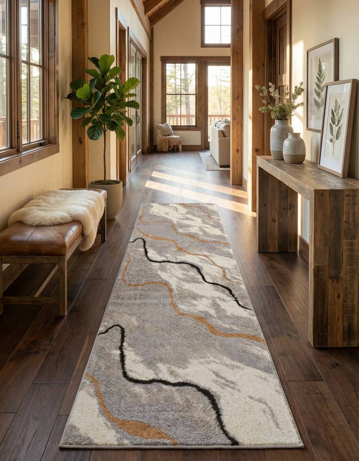 Detail image of 2' 7 x 10' Sepia Runner Rug